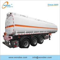 तेल, पेट्रोल और डीजल परिवहन के लिए 3-एक्सल 45000L ईंधन टैंकर सेमी ट्रेलर